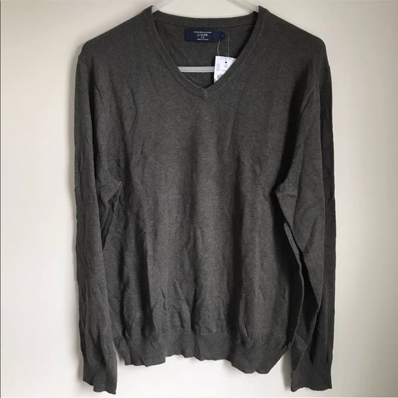 J. Crew Other - J Crew Sweater V Neck Hunter Green Cotton Cashmere